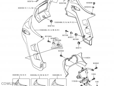 COWLING - KL650B3 TENGAI 1991 EUROPE UK FR AR FG GR SD ST