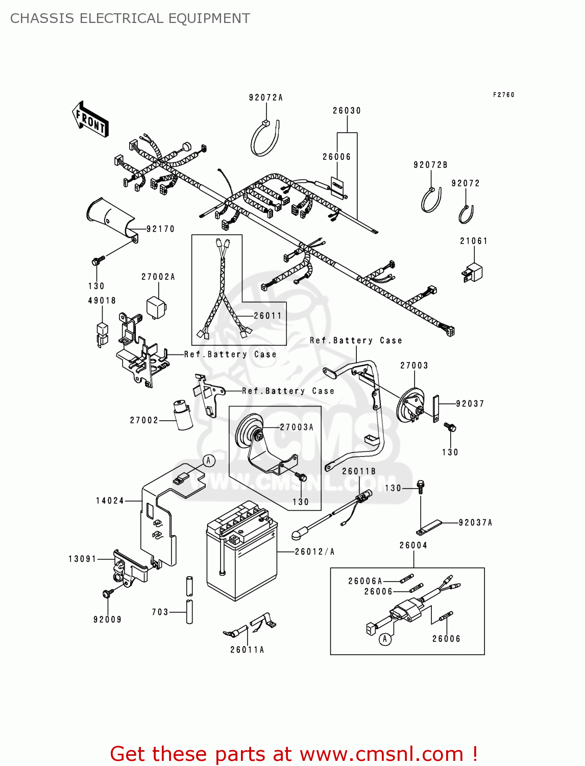 CHASSIS ELECTRICAL EQUIPMENT KL650C1 KLR650 1995 EUROPE UK FR NL AR FG GR IT NR SD SP ST