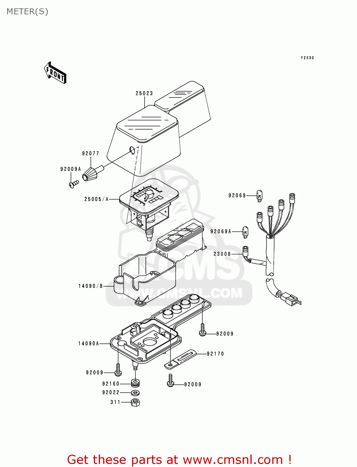 METER(S) KL650C2 KLR650 1996 EUROPE UK FR NL AR FG GR IT NR SD SP ST