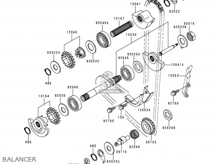 BALANCER - KL650C2 KLR650 1996 EUROPE UK FR NL AR FG GR IT NR SD SP ST
