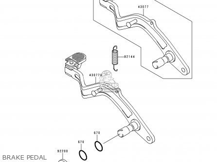 BRAKE PEDAL - KL650C2 KLR650 1996 EUROPE UK FR NL AR FG GR IT NR SD SP ST