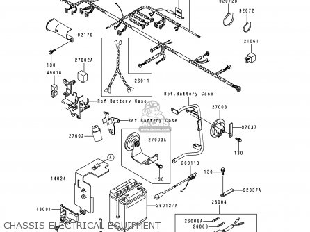 CHASSIS ELECTRICAL EQUIPMENT - KL650C2 KLR650 1996 EUROPE UK FR NL AR FG GR IT NR SD SP ST