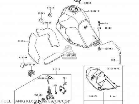 FUEL TANK(KL650-C2/C3/C4/C5) - KL650C3 KLR650 1997 EUROPE UK NL AR FG GR IT SD ST