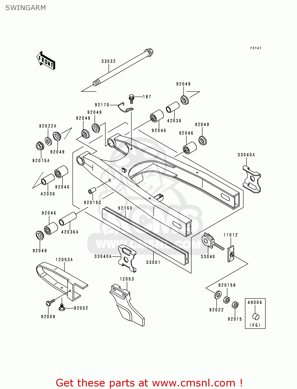 SWINGARM KL650C4 KLR650 1998 UNITED KINGDOM FG