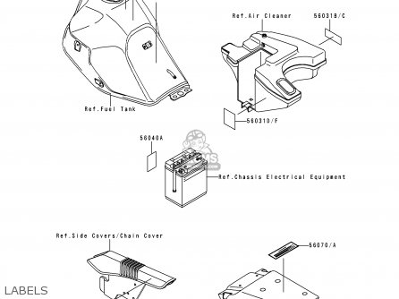 LABELS - KL650C4 KLR650 1998 UNITED KINGDOM FG
