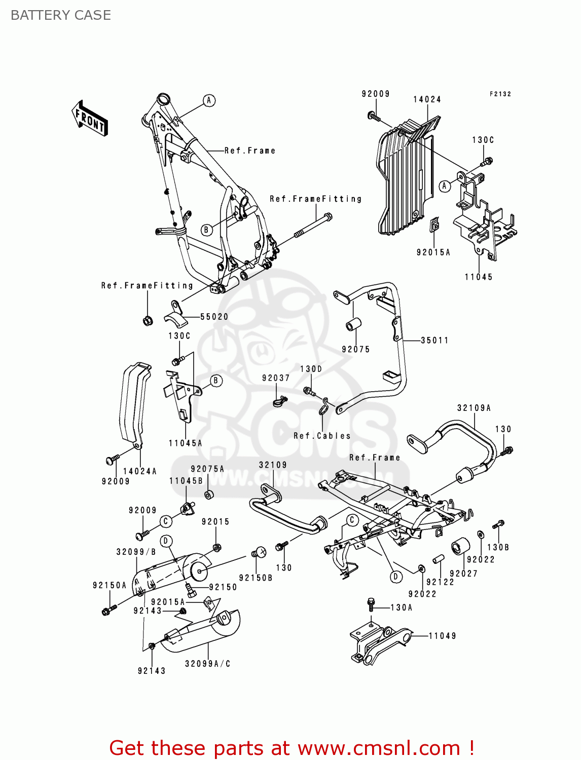 BATTERY CASE KL650C5 KLR650 1999 UNITED KINGDOM FR NL FG IT SP ST