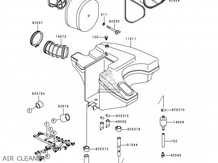 AIR CLEANER - KL650C5 KLR650 1999 UNITED KINGDOM FR NL FG IT SP ST