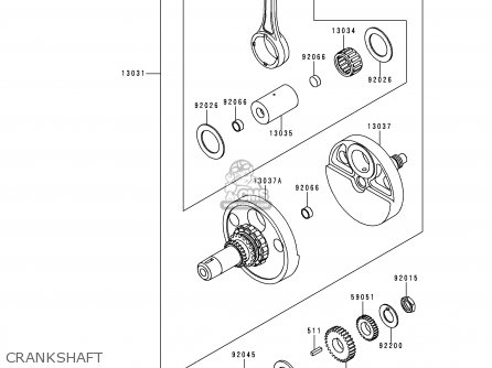CRANKSHAFT - KL650C5 KLR650 1999 UNITED KINGDOM FR NL FG IT SP ST
