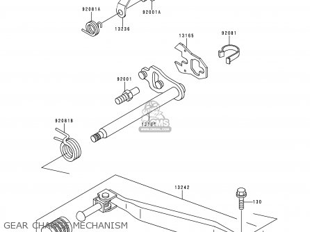 GEAR CHANGE MECHANISM - KL650C5 KLR650 1999 UNITED KINGDOM FR NL FG IT SP ST