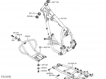FRAME - KL650C5 KLR650 1999 UNITED KINGDOM FR NL FG IT SP ST