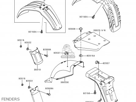 FENDERS - KL650C5 KLR650 1999 UNITED KINGDOM FR NL FG IT SP ST