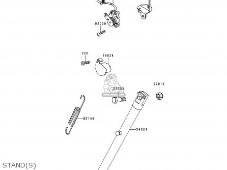 STAND(S) - KL650C5 KLR650 1999 UNITED KINGDOM FR NL FG IT SP ST