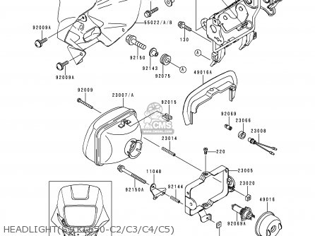 HEADLIGHT(S)(KL650-C2/C3/C4/C5) - KL650C5 KLR650 1999 UNITED KINGDOM FR NL FG IT SP ST