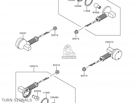 TURN SIGNALS - KL650C5 KLR650 1999 UNITED KINGDOM FR NL FG IT SP ST