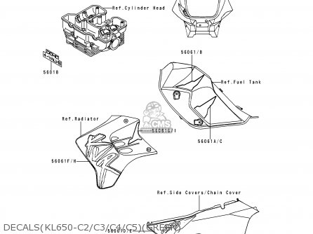 DECALS(KL650-C2/C3/C4/C5)(GREEN) - KL650C5 KLR650 1999 UNITED KINGDOM FR NL FG IT SP ST