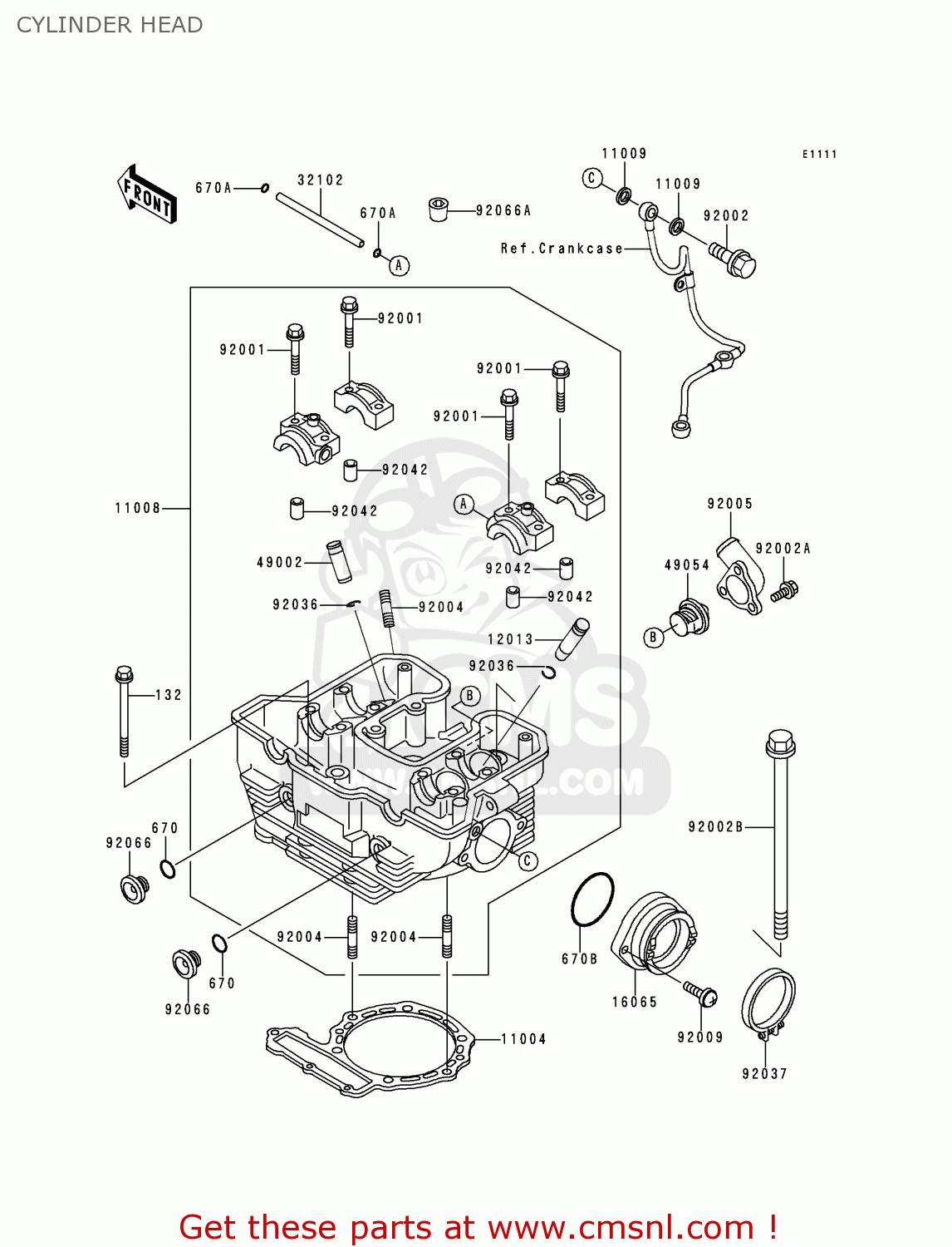 CYLINDER HEAD KL650C6 KLR650 2000 CANADA
