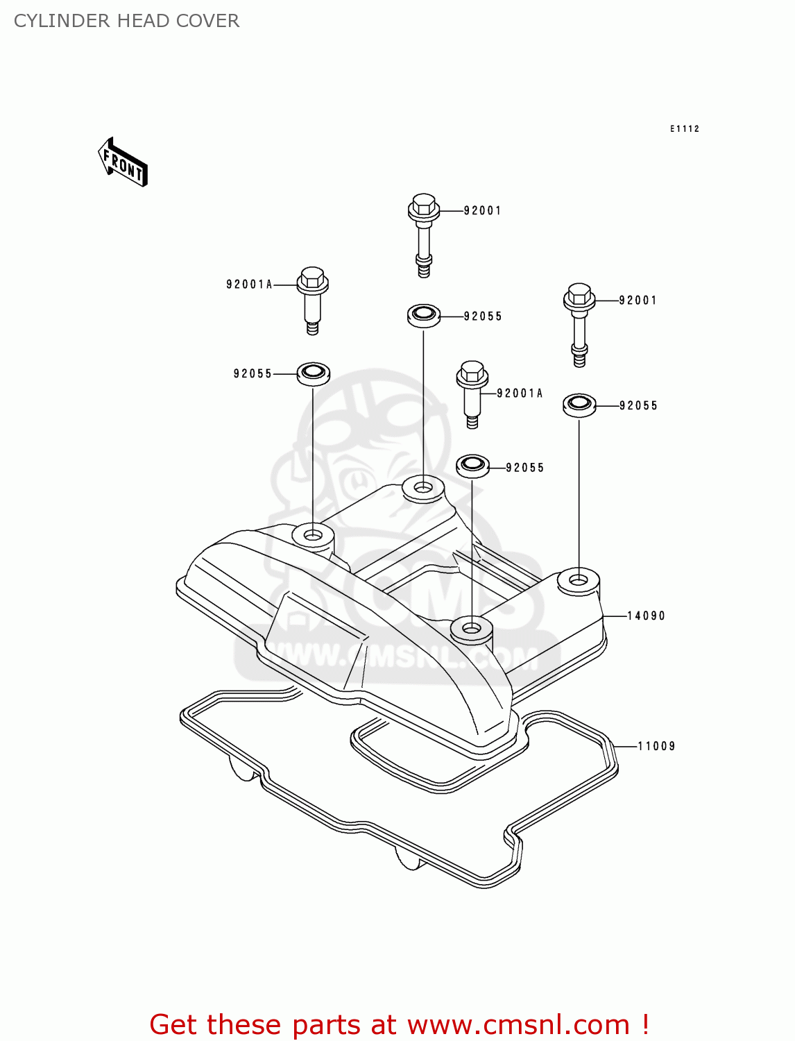 CYLINDER HEAD COVER KL650C6 KLR650 2000 CANADA