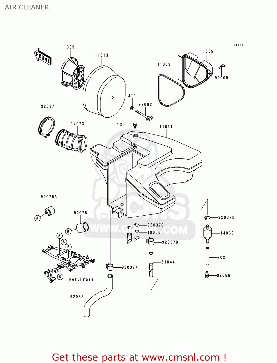 AIR CLEANER KL650C6 KLR650 2000 CANADA