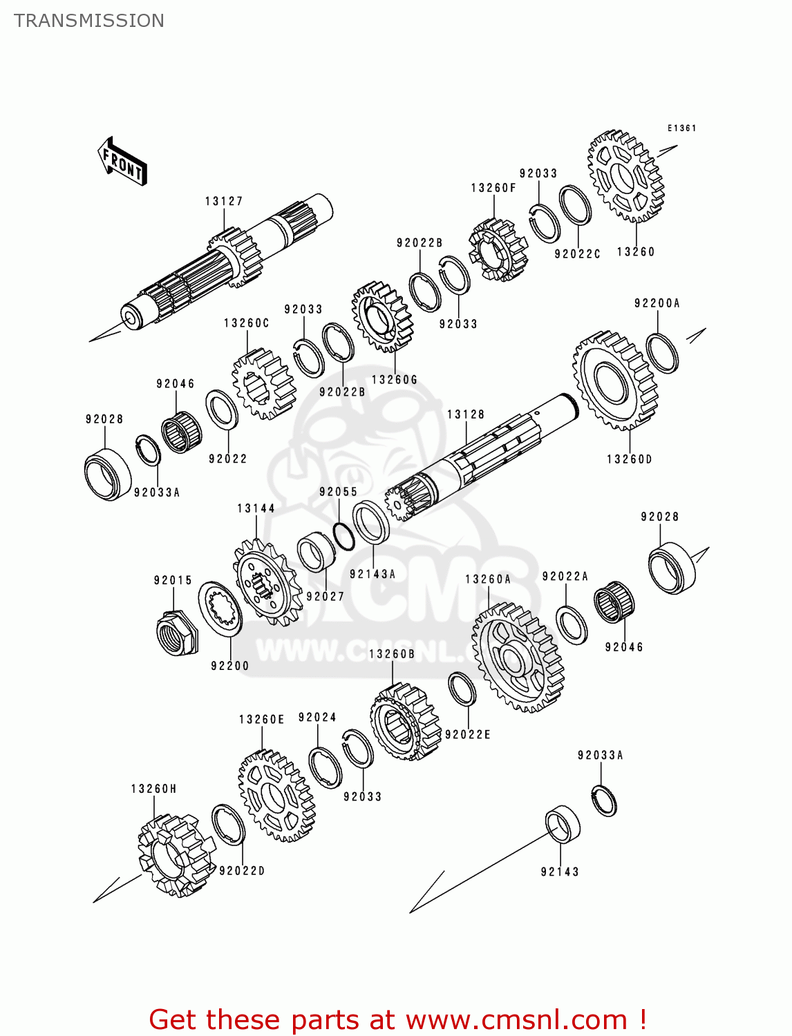TRANSMISSION KL650C6 KLR650 2000 CANADA