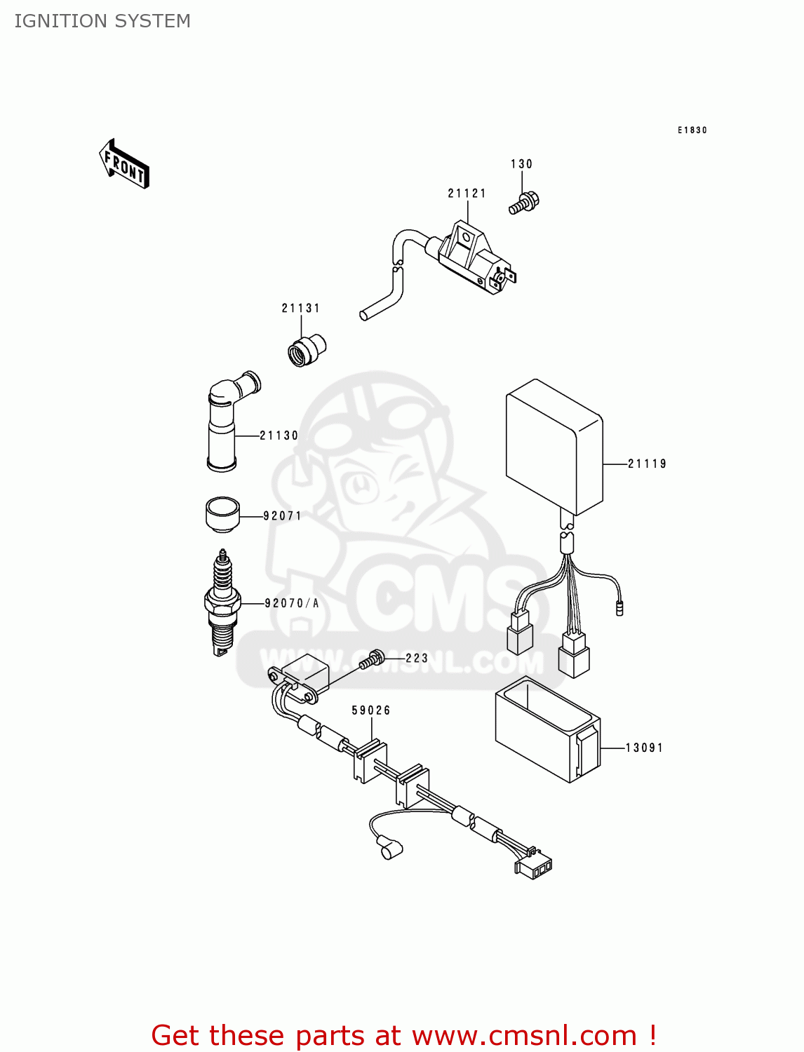 IGNITION SYSTEM KL650C6 KLR650 2000 CANADA