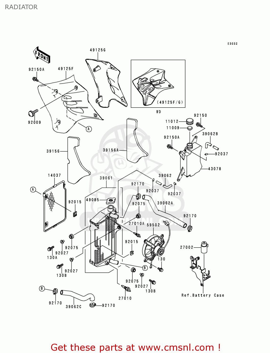 RADIATOR KL650C6 KLR650 2000 CANADA