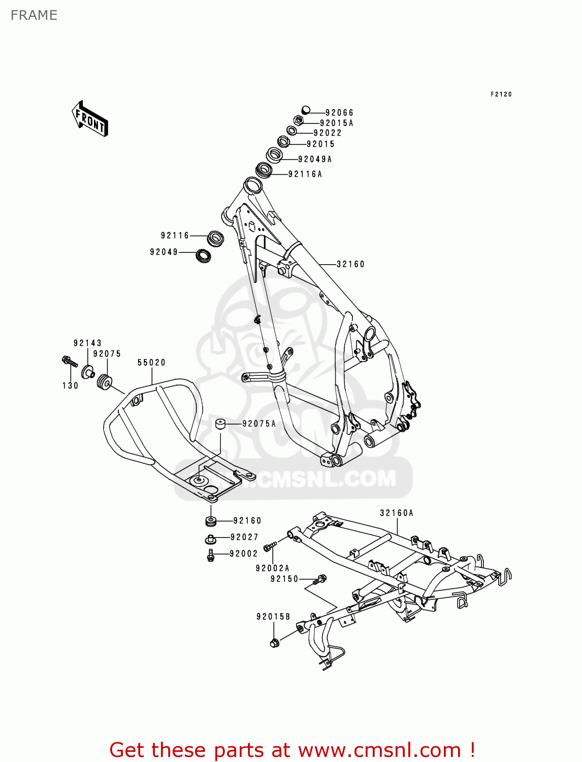 FRAME KL650C6 KLR650 2000 CANADA