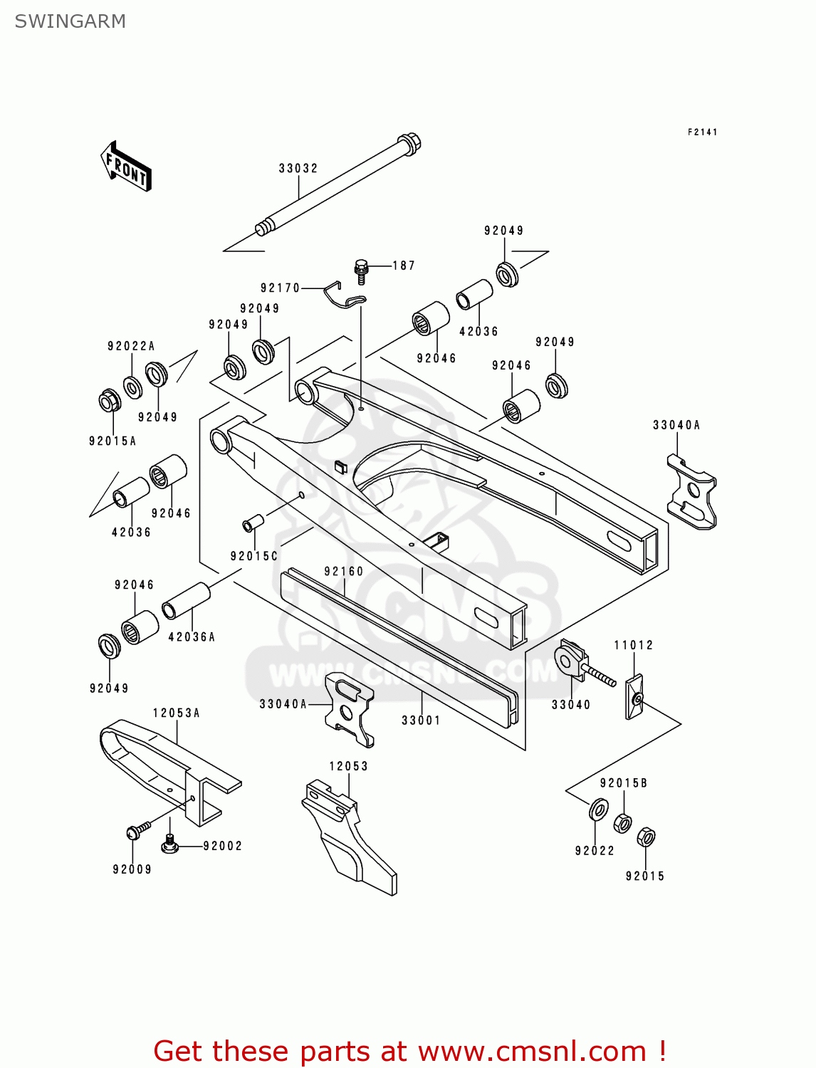 SWINGARM KL650C6 KLR650 2000 CANADA