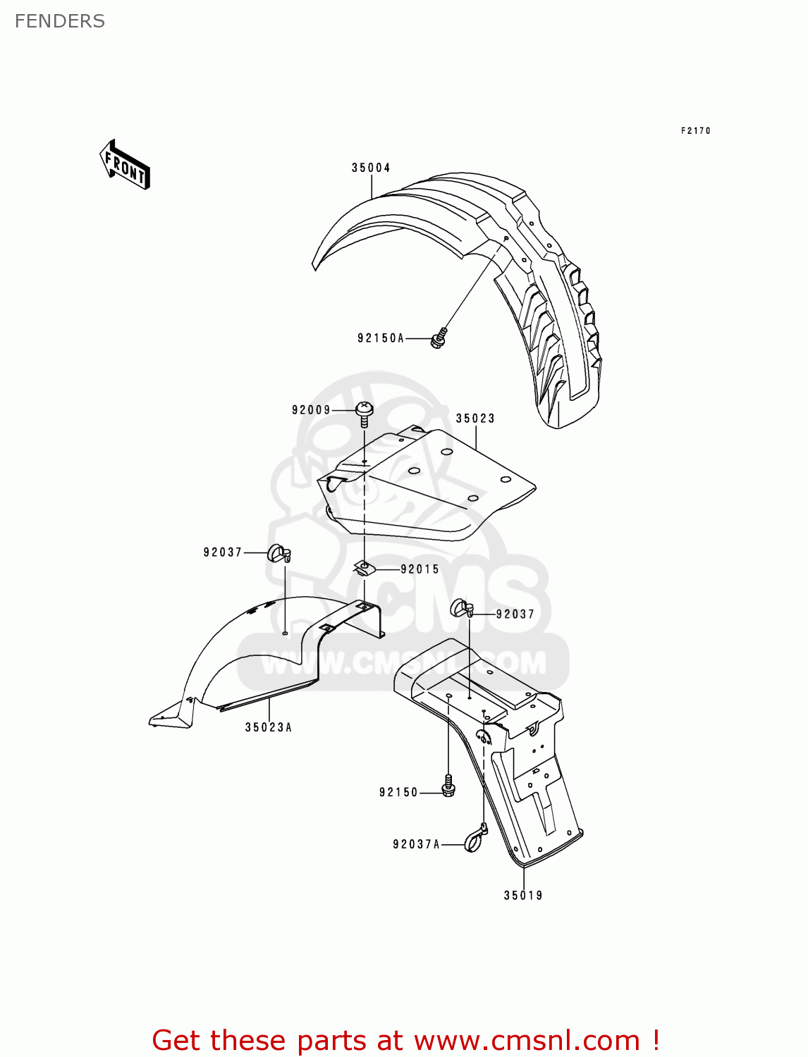 FENDERS KL650C6 KLR650 2000 CANADA