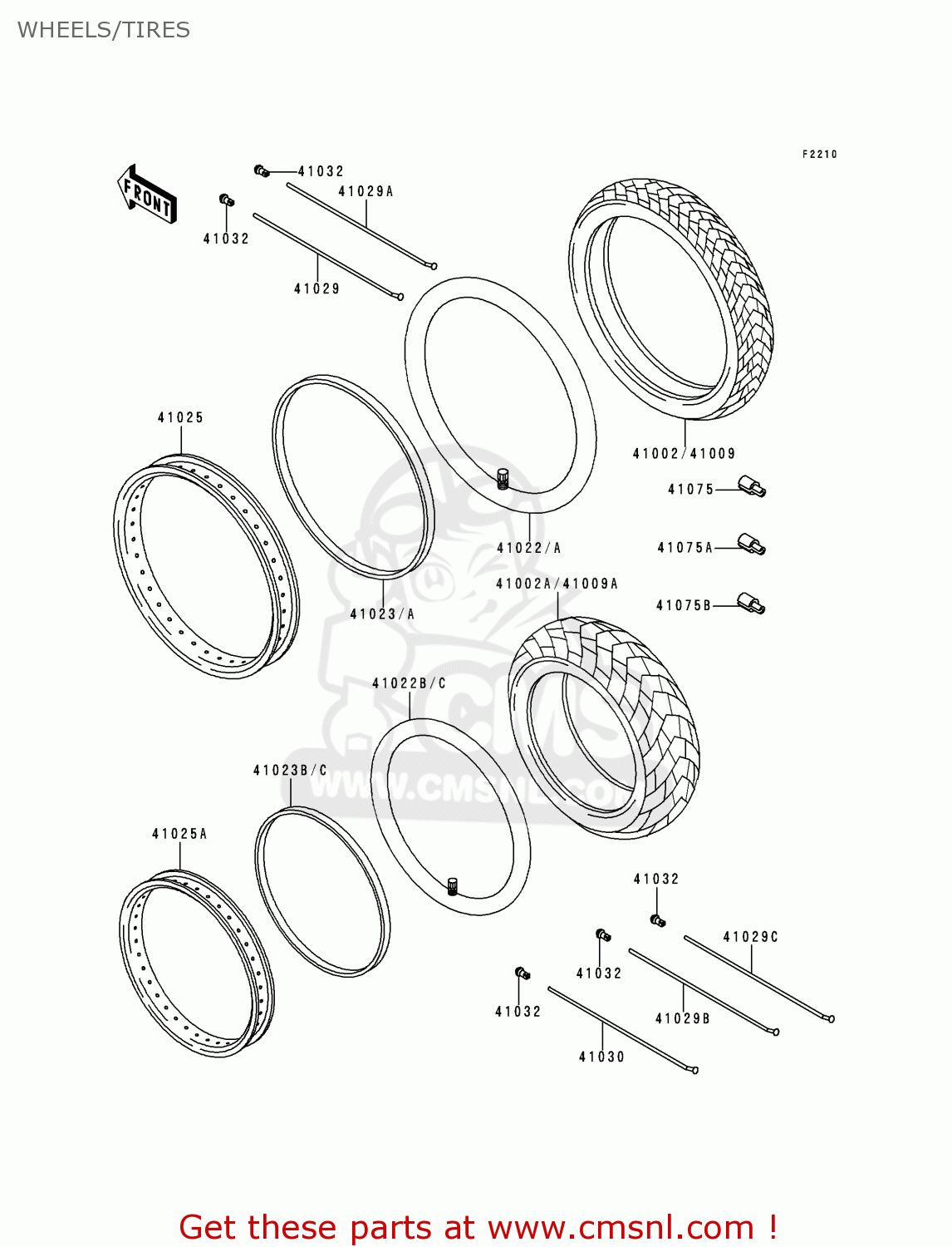 WHEELS/TIRES KL650C6 KLR650 2000 CANADA