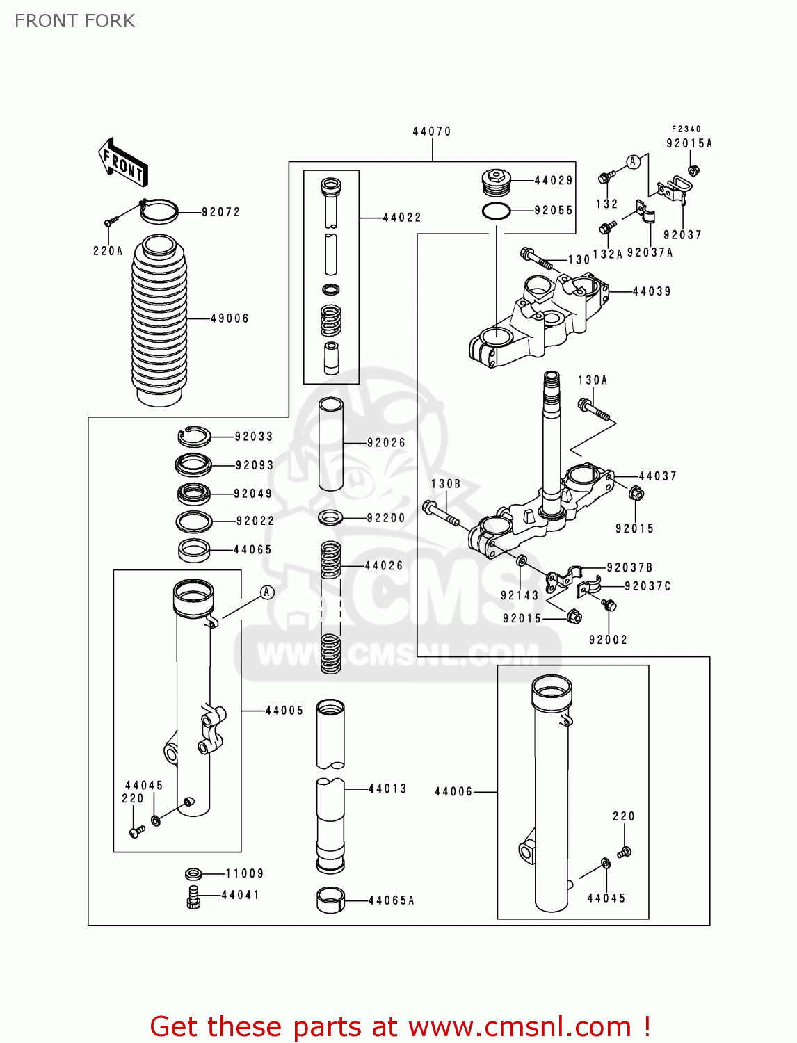 FRONT FORK KL650C6 KLR650 2000 CANADA