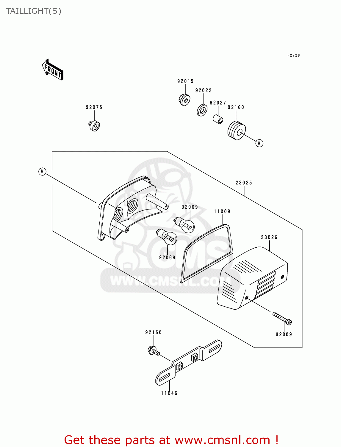 TAILLIGHT(S) KL650C6 KLR650 2000 CANADA