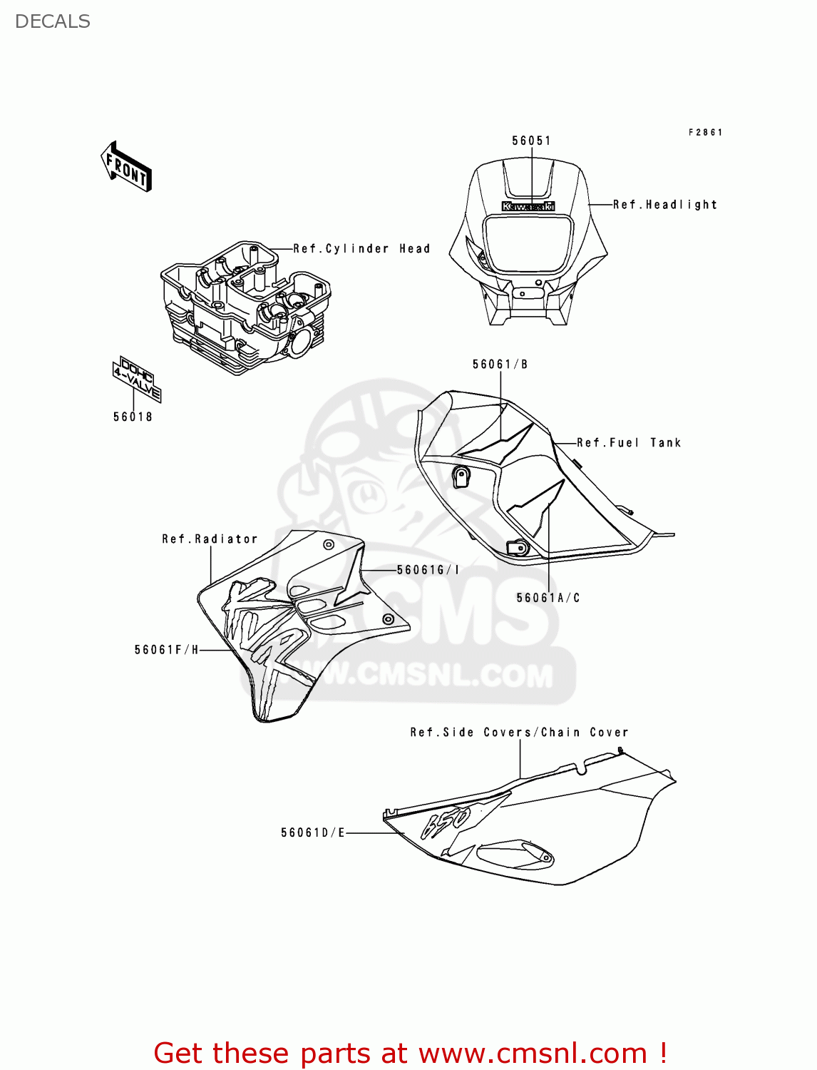 DECALS KL650C6 KLR650 2000 CANADA