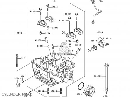 CYLINDER HEAD - KL650C6 KLR650 2000 CANADA
