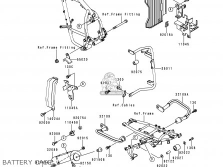 BATTERY CASE - KL650C6 KLR650 2000 CANADA
