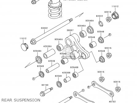 REAR SUSPENSION - KL650C6 KLR650 2000 CANADA