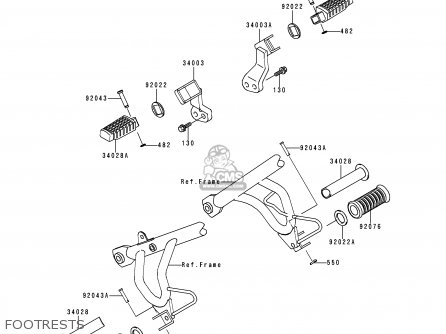 FOOTRESTS - KL650C6 KLR650 2000 CANADA