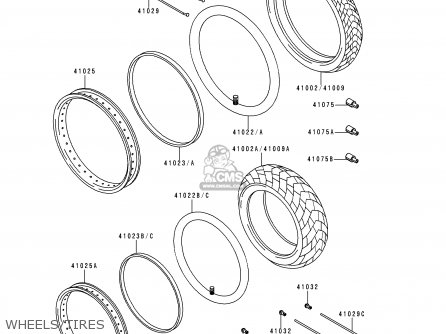 WHEELS/TIRES - KL650C6 KLR650 2000 CANADA