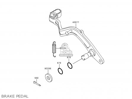 BRAKE PEDAL - KL650C6 KLR650 2000 CANADA