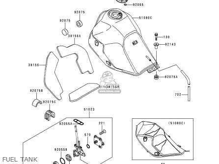 FUEL TANK - KL650C6 KLR650 2000 CANADA