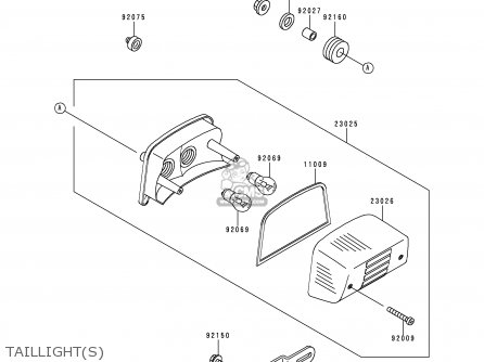 TAILLIGHT(S) - KL650C6 KLR650 2000 CANADA