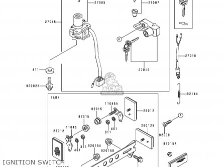 IGNITION SWITCH - KL650C6 KLR650 2000 CANADA