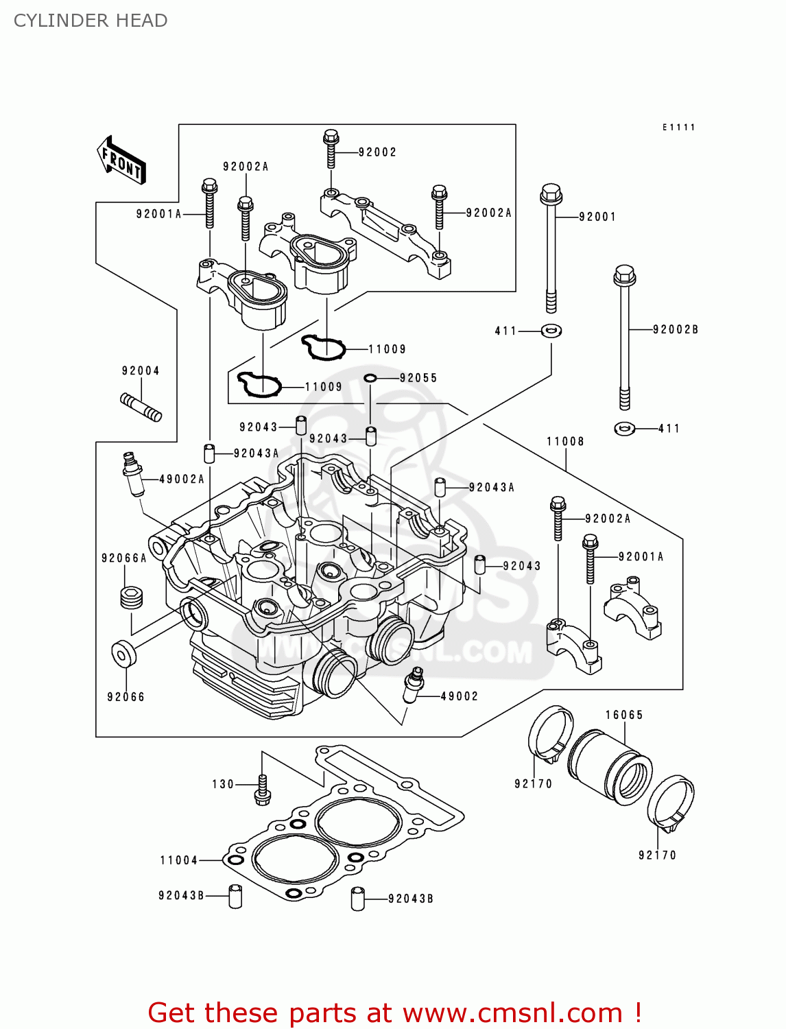 CYLINDER HEAD KLE250-A3 1997 GREECE