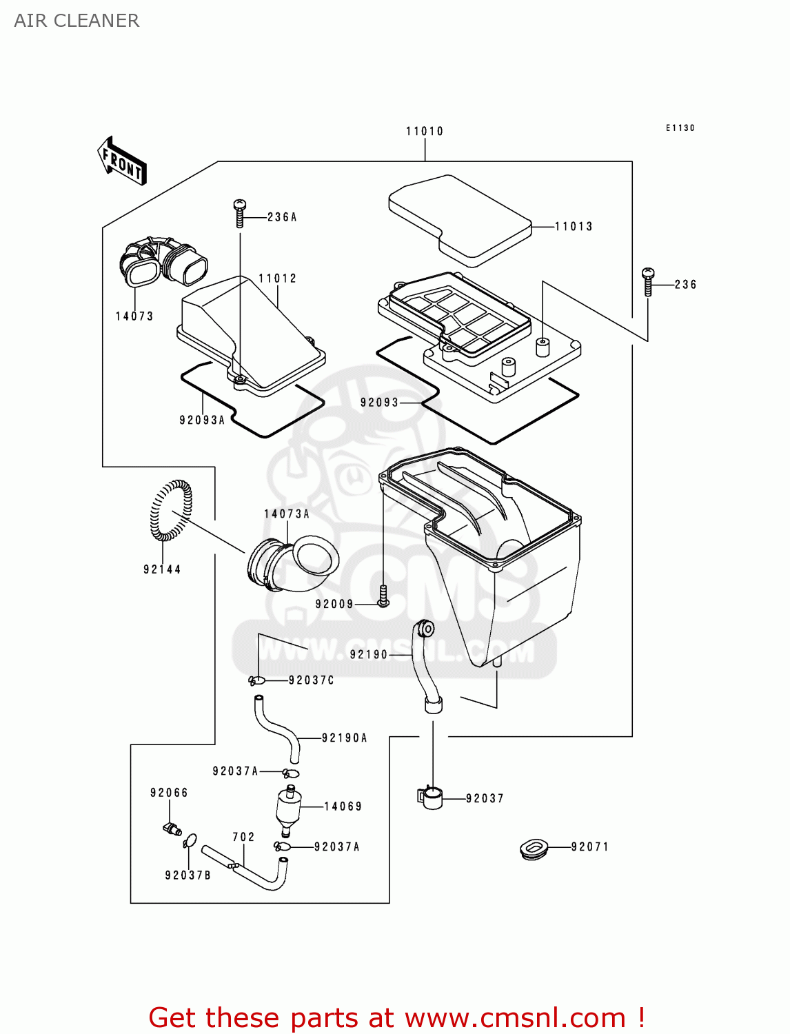 AIR CLEANER KLE250-A3 1997 GREECE