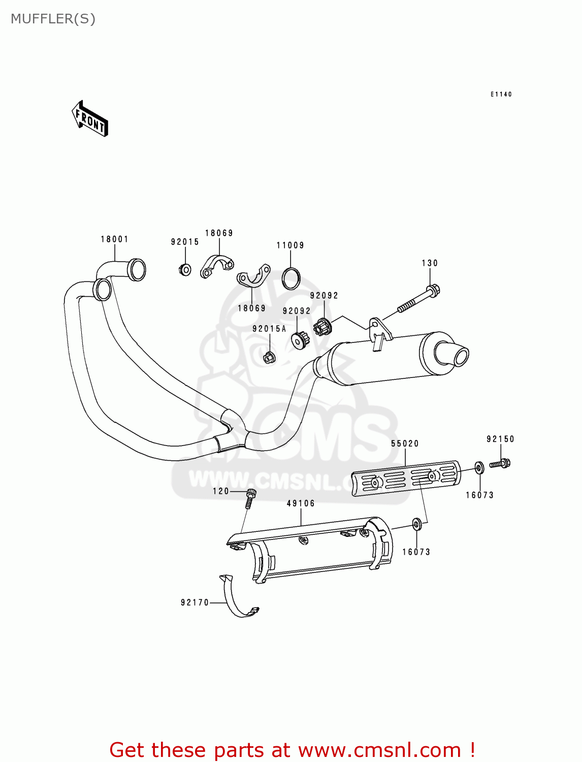 MUFFLER(S) KLE250-A3 1997 GREECE