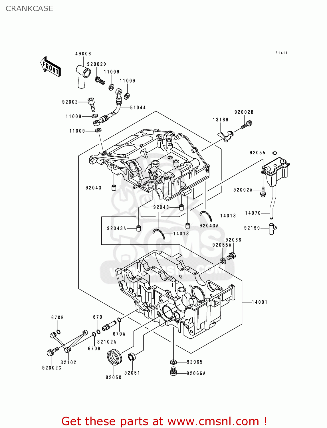 CRANKCASE KLE250-A3 1997 GREECE