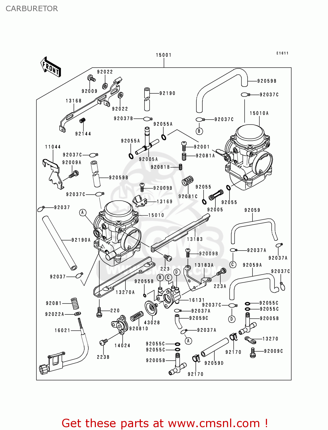 CARBURETOR KLE250-A3 1997 GREECE