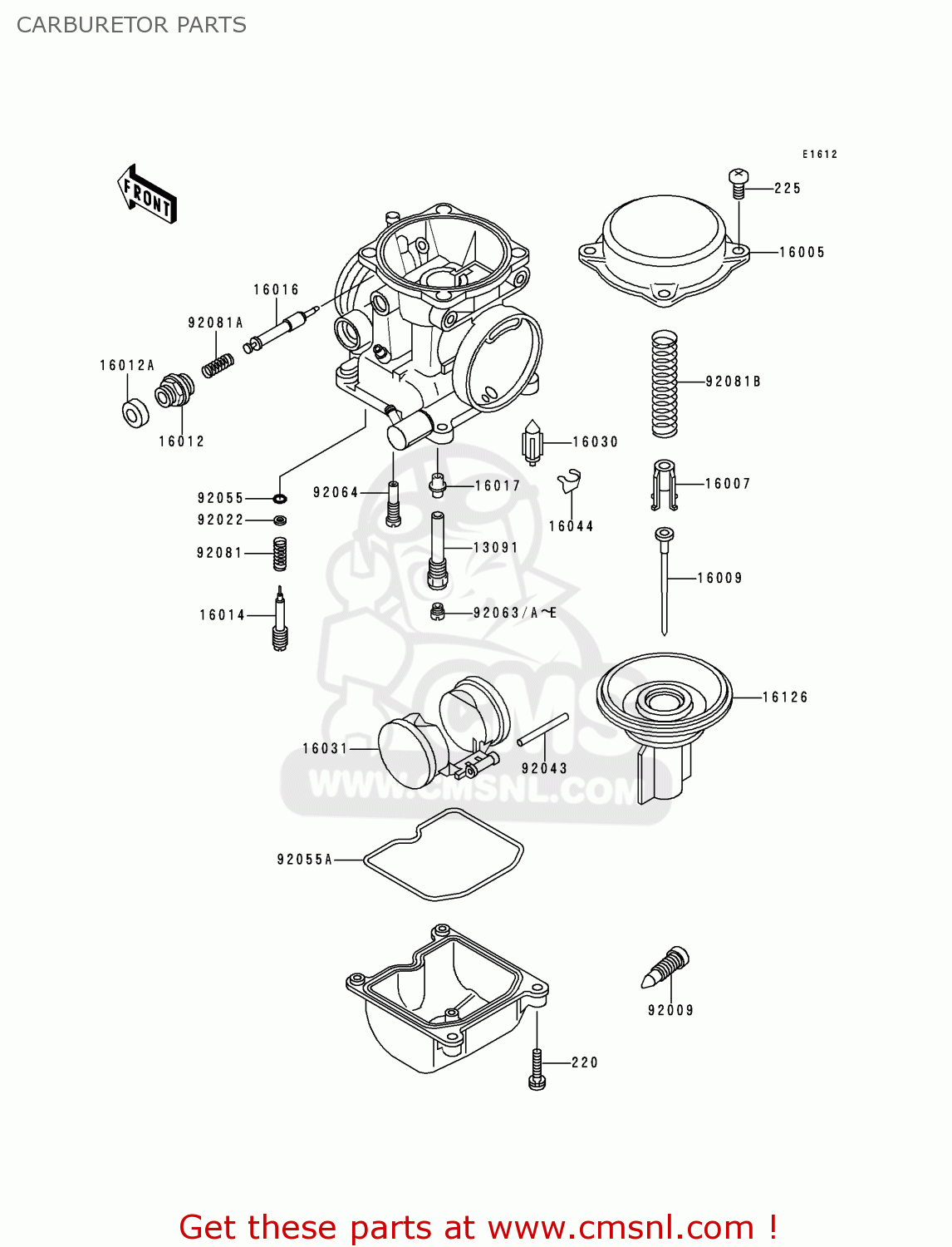 CARBURETOR PARTS KLE250-A3 1997 GREECE