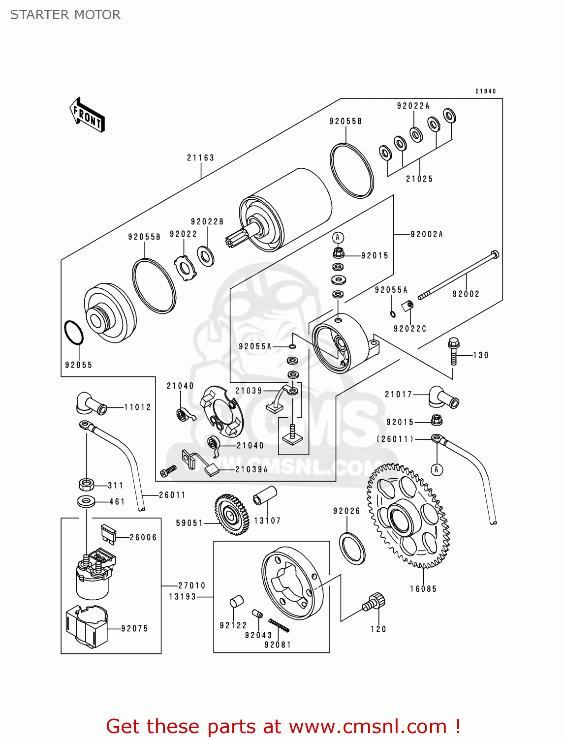 STARTER MOTOR KLE250-A3 1997 GREECE