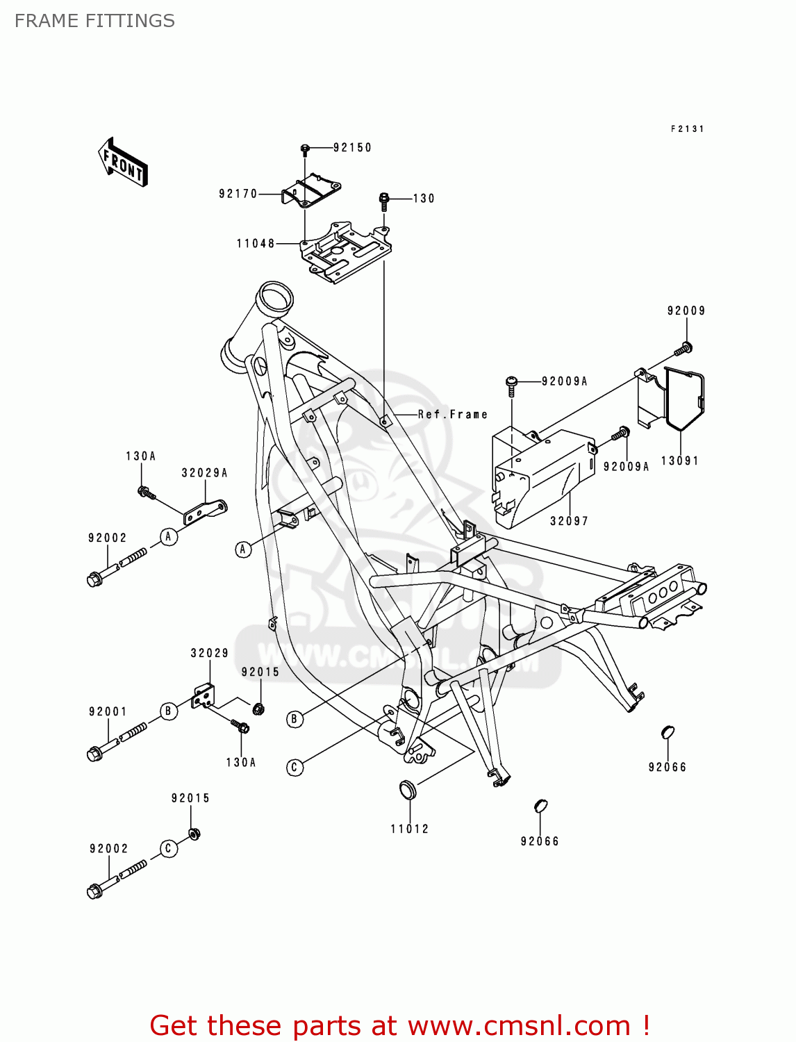FRAME FITTINGS KLE250-A3 1997 GREECE