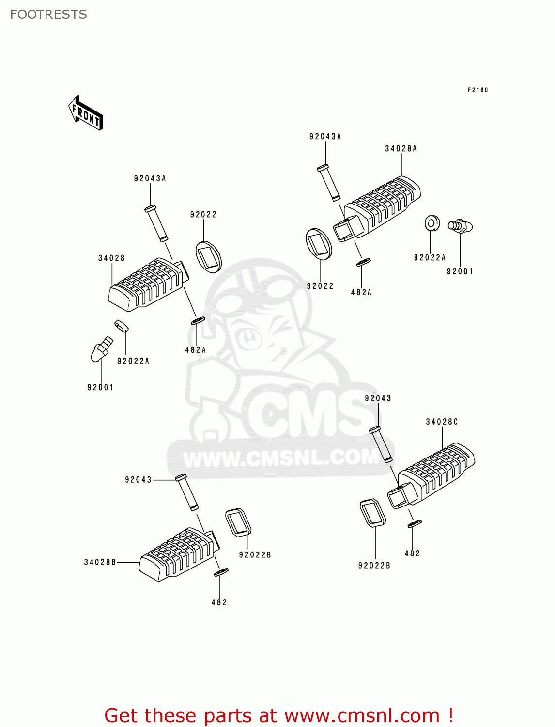 FOOTRESTS KLE250-A3 1997 GREECE